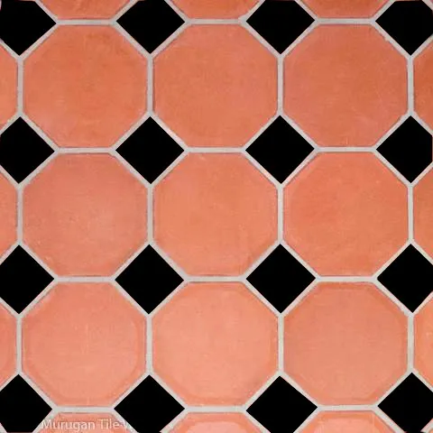 Octagon Floor Tile With Brown Dot Tile